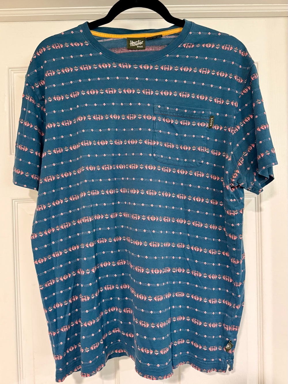 Howler Brothers Blue Aztec Pocket Tee